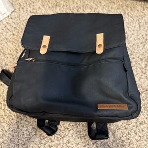 Petunia Pickle Bottom Meta Backpack in Matte Black Canvas